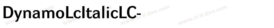 DynamoLcItalicLC字体转换