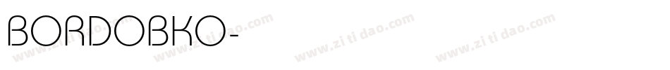BORDOBKO字体转换