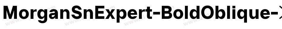 MorganSnExpert-BoldOblique字体转换