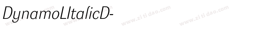 DynamoLItalicD字体转换