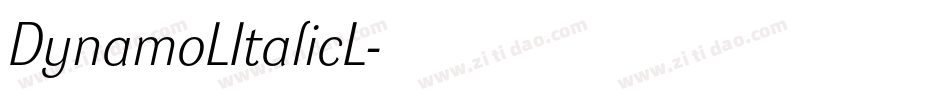 DynamoLItalicL字体转换