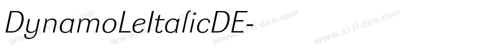 DynamoLeItalicDE字体转换