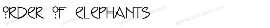 order-of-elephants字体转换