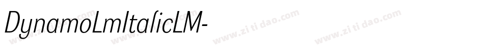 DynamoLmItalicLM字体转换