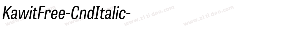 KawitFree-CndItalic字体转换
