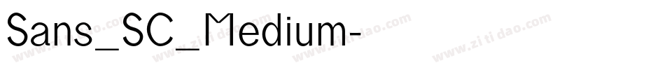 Sans_SC_Medium字体转换