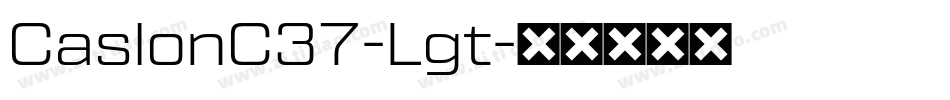 CaslonC37-Lgt字体转换