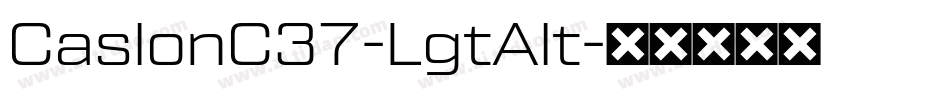 CaslonC37-LgtAlt字体转换