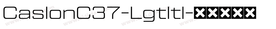 CaslonC37-LgtItl字体转换