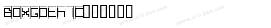 BoxGothic字体转换