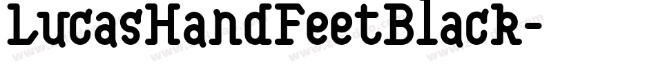 LucasHandFeetBlack字体转换