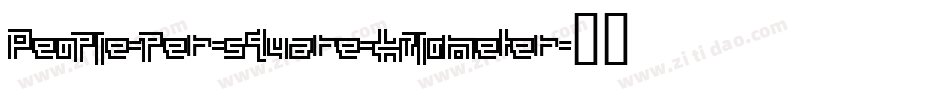 People-per-square-kilometer字体转换