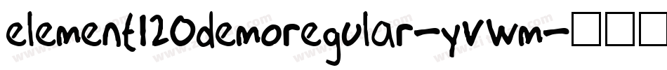 Element120DemoRegular-yVWM字体转换