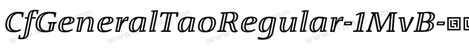 CfGeneralTaoRegular-1MvB字体转换