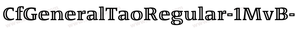 CfGeneralTaoRegular-1MvB字体转换