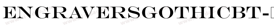 engraversgothicbt字体转换