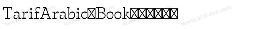 TarifArabic-Book字体转换
