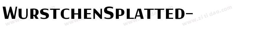 WurstchenSplatted字体转换