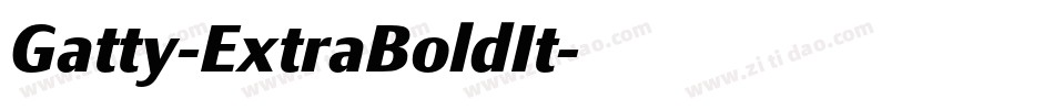 Gatty-ExtraBoldIt字体转换