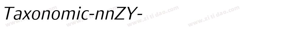 Taxonomic-nnZY字体转换