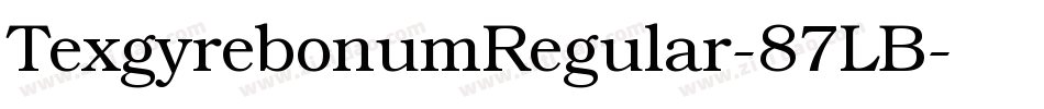 TexgyrebonumRegular-87LB字体转换