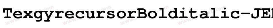 TexgyrecursorBolditalic-JEDx字体转换
