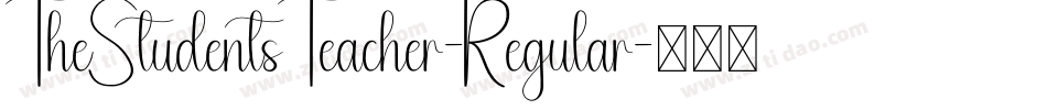 TheStudentsTeacher-Regular字体转换