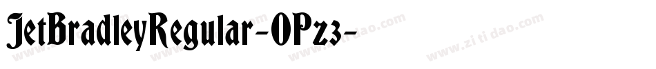 JetBradleyRegular-OPz3字体转换