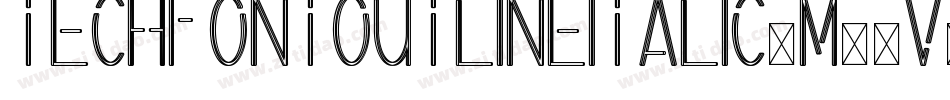 TechFontOutlineItalic-m21V字体转换
