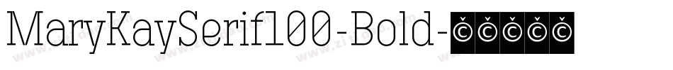 MaryKaySerif100-Bold字体转换