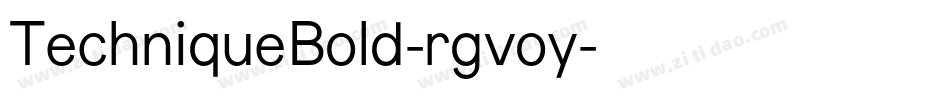 TechniqueBold-rgvoy字体转换