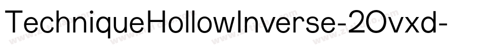 TechniqueHollowInverse-2Ovxd字体转换