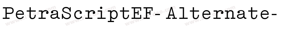 PetraScriptEF-Alternate字体转换