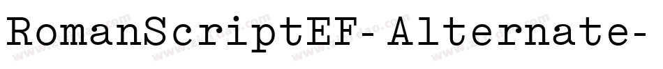 RomanScriptEF-Alternate字体转换