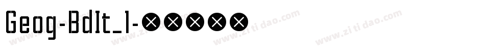 Geog-BdIt_1字体转换