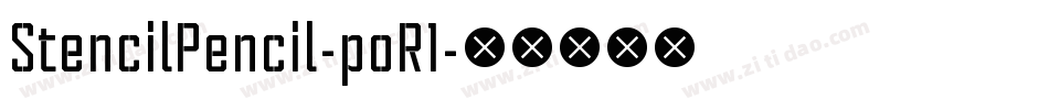StencilPencil-poR1字体转换
