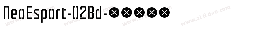 NeoEsport-O2Bd字体转换