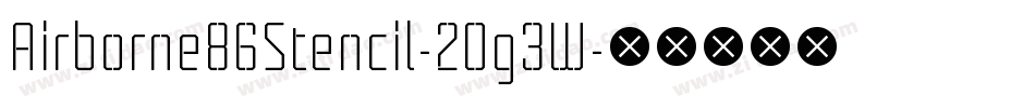 Airborne86Stencil-2Og3W字体转换