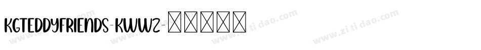KgTeddyFriends-KWWZ字体转换