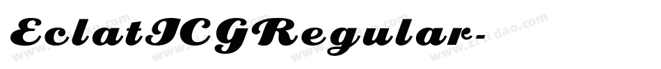 EclatICGRegular字体转换