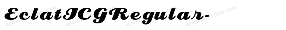 EclatICGRegular字体转换