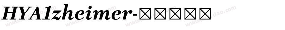 HYA1zheimer字体转换