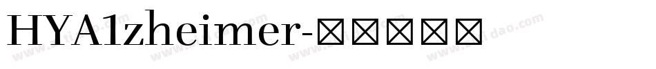 HYA1zheimer字体转换