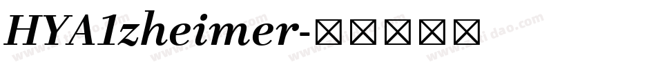 HYA1zheimer字体转换