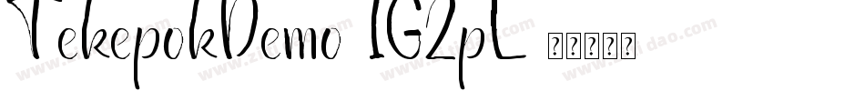 TekepokDemo-1G2pL字体转换