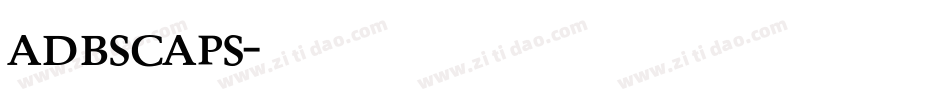 adbscaps字体转换