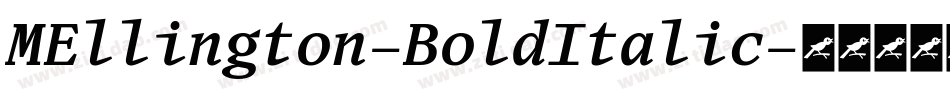 MEllington-BoldItalic字体转换