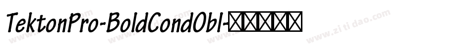 TektonPro-BoldCondObl字体转换