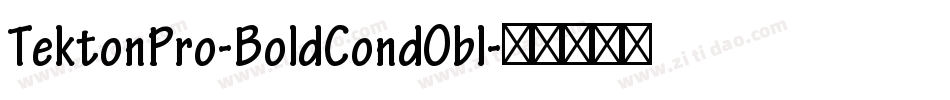 TektonPro-BoldCondObl字体转换