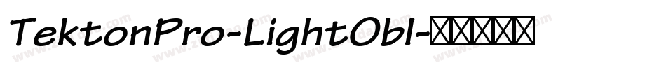 TektonPro-LightObl字体转换